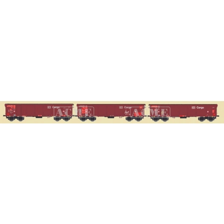 ACME 45197 - Zestaw 3 wagonów Tamns 895 Graffiti, DB-Cargo, Ep. V-VI, zestaw B