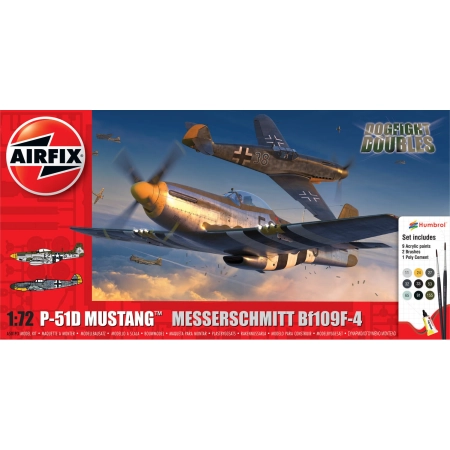 AIRFIX A50193 - P-51D Mustang vs Bf109F-4 Dogfight Double - 1:72