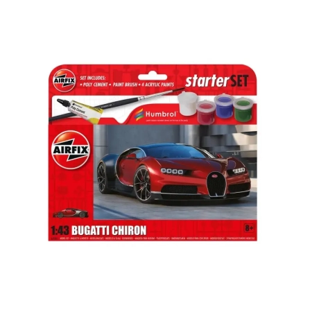 Airfix A55005 - Zestaw z farbami Bugatti Chiron model 1:43