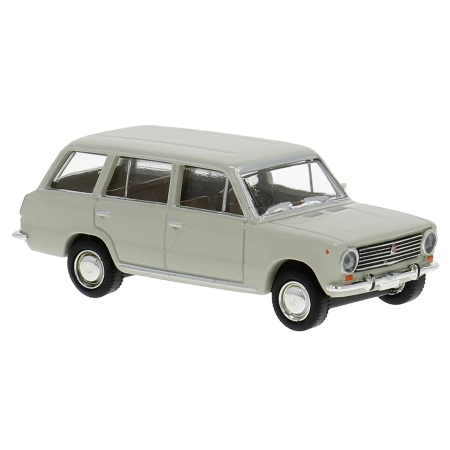 Brekina 22429 - Fiat 124 kombi, szary.