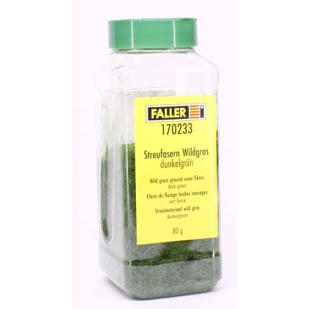 Faller 170233 - Trawka elektrostatyczna, ciemnozielona, 4 mm, 80 g
