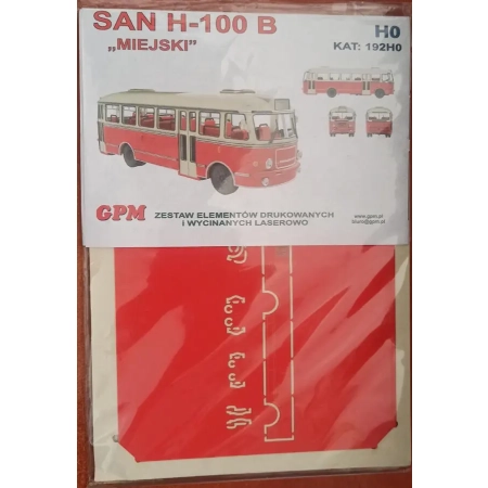 GPM 192H0 - Autobus SAN H-100 B, model kartonowy