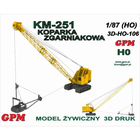 GPM 3D-H0-106 - Koparka zgarniakowa KM 251.