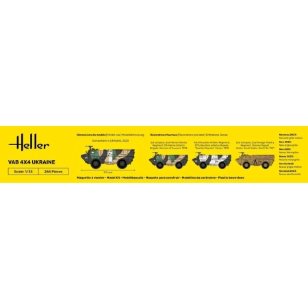 Heller 81130 - Pojazd opancerzony VAB 4x4 Ukraine - 1:35