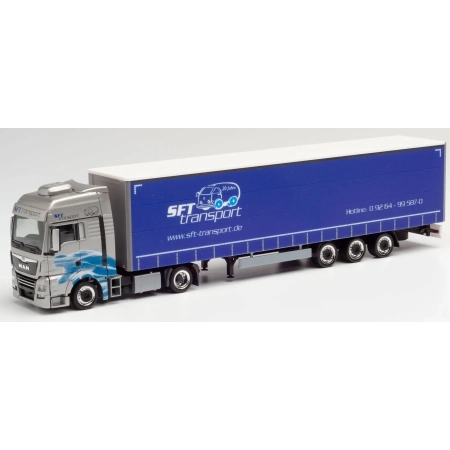 Herpa 311816 - MAN TGX XXL Lowliner-Sattelzug "SFT Transporte"