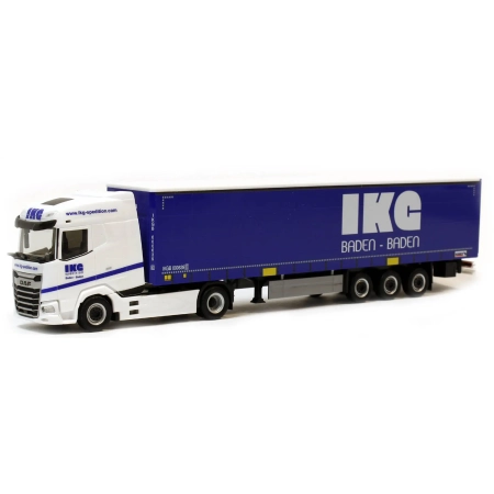 Herpa 959001 - IKG Spedition DAF XG curtainside semitrailer