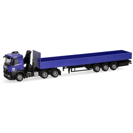 Herpa 960038 - Mercedes Benz Arocs Pritschen-Sattelzug "Hoch-Tief"