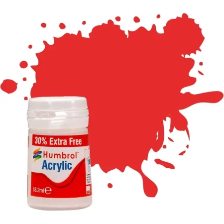 Humbrol AB0209EP - Farba akrylowa 209 - 18,2 ml Fire Orange Gloss