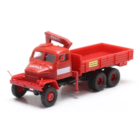 igra 66708113 - Ciężarówka Praga V3S z platformą, z dźwigiem HR 3001