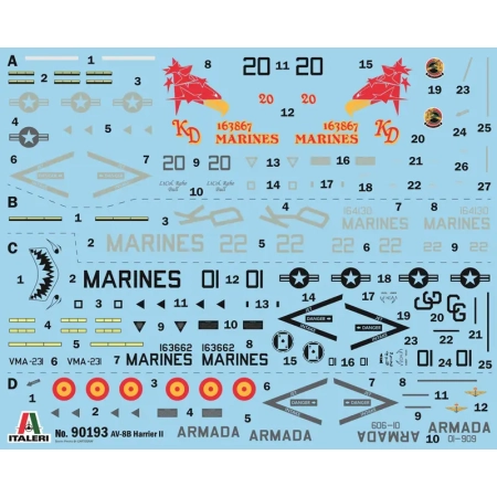 Italeri 90193 - AV-8B Harrier II, 1:72