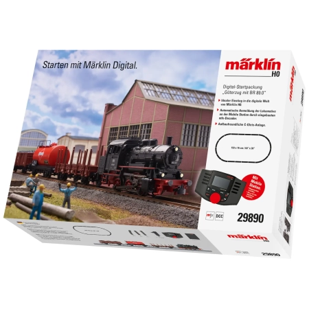 Märklin 29890 - Cyfrowy zestaw startowy z BR 89.0 i pociągiem towarowym, DB, Rp.III, MFX-Digital