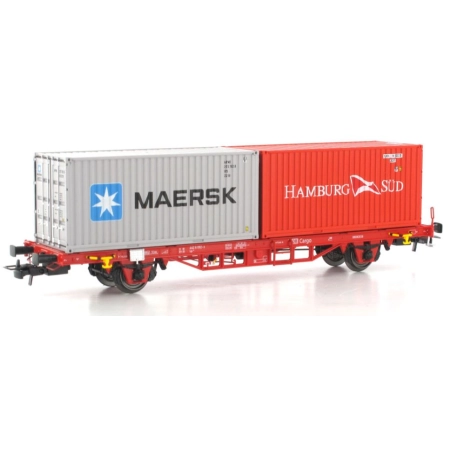 Modellbahn Union MU-H0-G58002 - Wagon towarowy kontenerowy Lgs 580, DB.