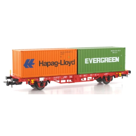 Modellbahn Union MU-H0-G58004 - Wagon towarowy kontenerowy Lgs 580, DB.