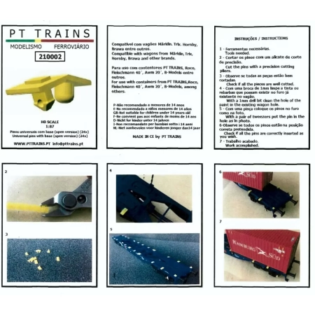 PT Trains 210002 - 24 uchwyty montażowe do kontenerów.