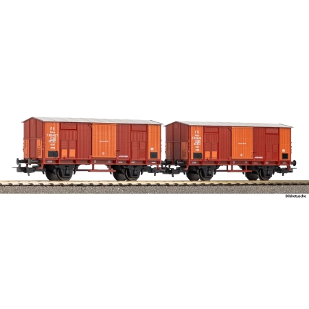 Piko 28328 - Zestaw 2 wagonów towarowych Ged. FS III