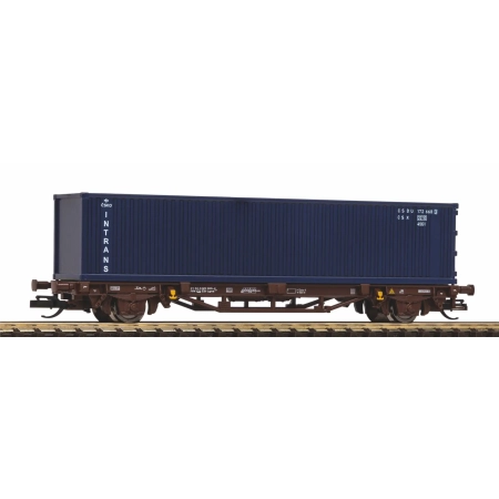 Piko 47728 - Wagon kontenerowy z kontenerem 40' Intrans, CD, Ep.V