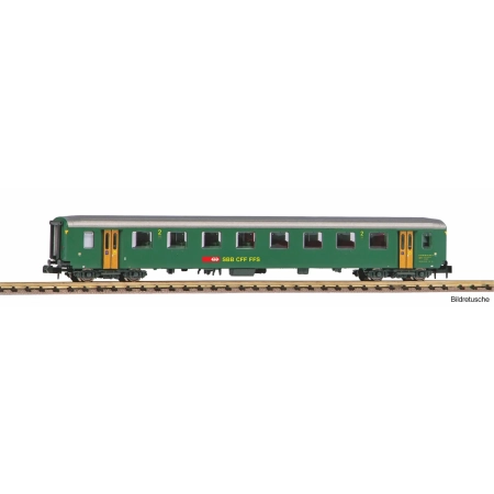 Piko 94379 - N-Personenwg. EW I, 2. Kl. mit neuer Schrift und grauem Dach SBB V