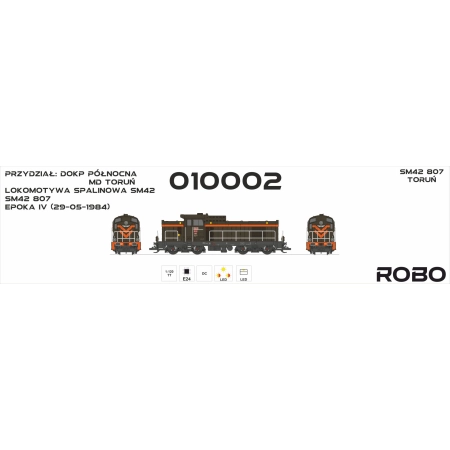 ROBO 010002DE - Spalinówka SM 42 807, PKP, Ep.IV, DC-Dźwięk