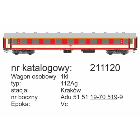 Robo 211120 - Wagon 2 klasy, 111Ac