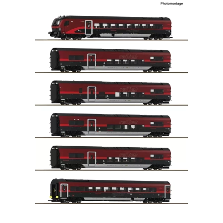 Roco 6200178 - 6er Set Railjet ÖBB DC