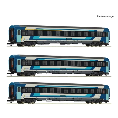 Roco 6200228 - 3er Set Personenwagen Eurofima MAV