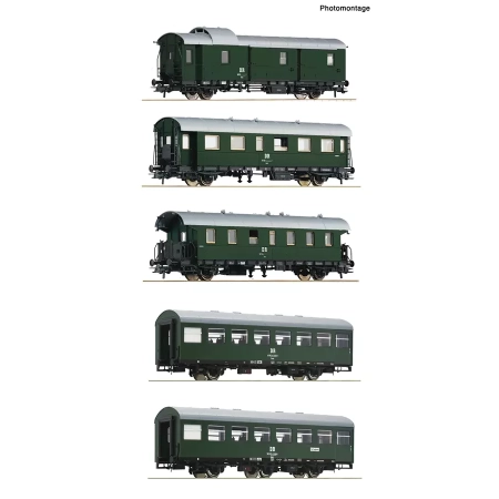 Roco 6200243 - 5er Set Personenwagen Usedom DR