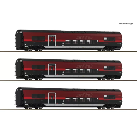 Roco 6210179 - 3er Set Railjet ÖBB DCC+Innenbeleuchtung