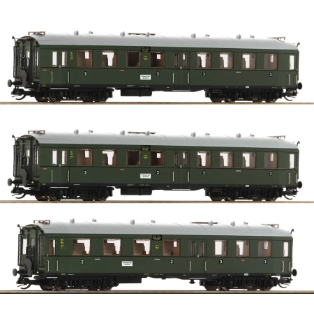 Roco 6280001 - 3 wagony 'Altenberger', DRG, ep.II