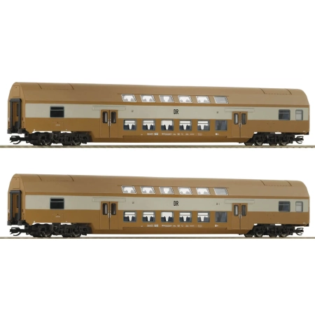 Roco 6280026 - 2 wagony piętrowe 'Senftöpfe', DR, ep.IV
