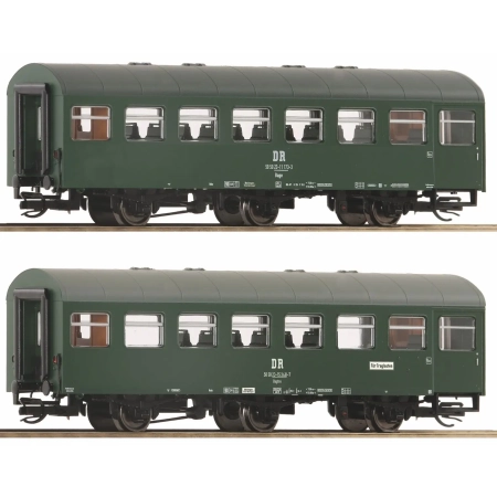 Roco 6280053 - Zestaw 2 wagonów pasażerskich Bage i Bagtre, DR, ep.IV