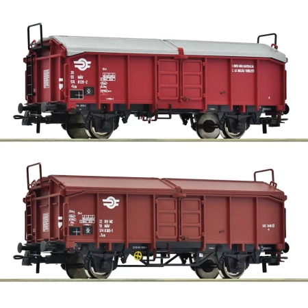 Roco 6600116 - Zestaw 2 wagonów z przesuwanym dachem, MAV, ep. IV