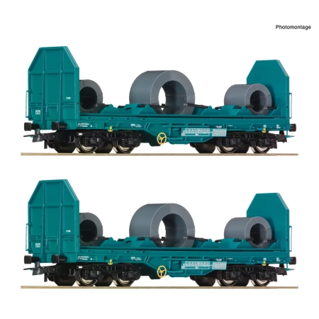 Roco 6600181 - 2er Set Coil-Transportwagen FS