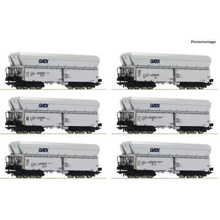 Roco 6600220 - 6er Set Selbstentladewagen GATX