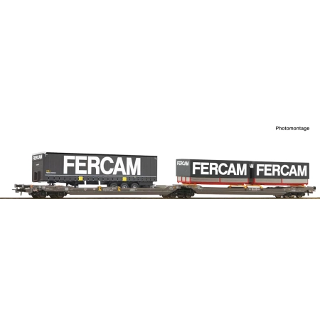 Roco 6600235 - Doppeltaschenwagen T3000e Hupac+Fercam