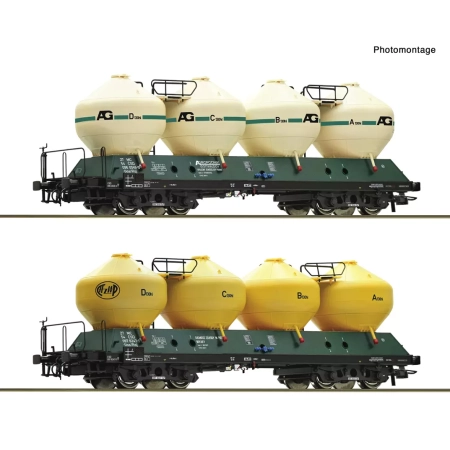 Roco 6600236 - 2er Set Silowagen Raj CSD