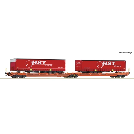 Roco 6600260 - Doppeltaschenwagen T3000e Wascosa+HST Trailer