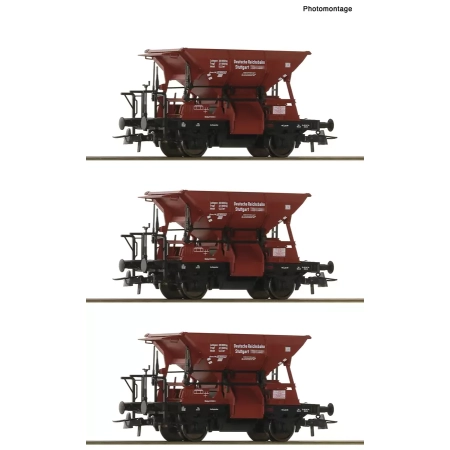 Roco 6600265 - 3er Set Talbot Schotterwagen DRG