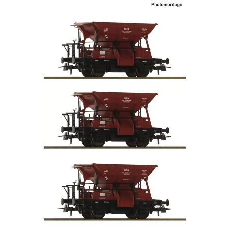 Roco 6600283 - 3er Set Talbot Schotterwagen ÖBB
