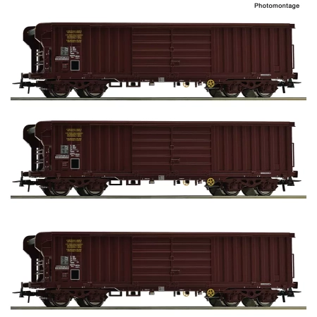 Roco 6600285 - 3er Set Rolldachwagen SNCF