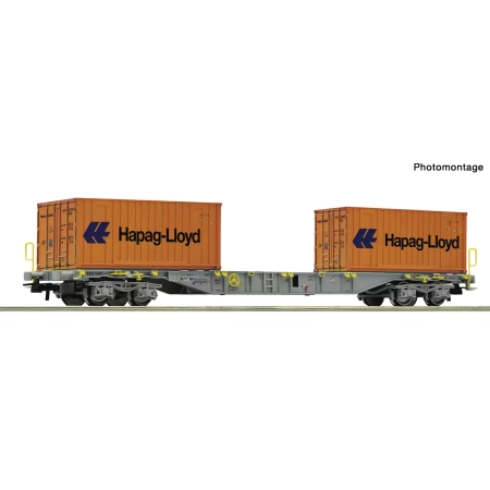 Roco 6600304 - Wagon kontenerowy Sgns z kontenerem, PKP, Ep.V-VI „Hapag-Lloyd”