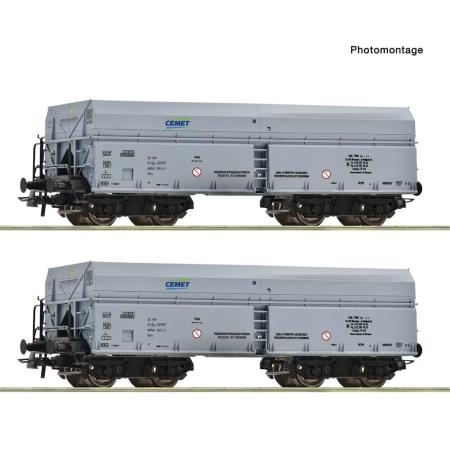 Roco 6600328 - 2er Set Selbstentladewagen CEMET