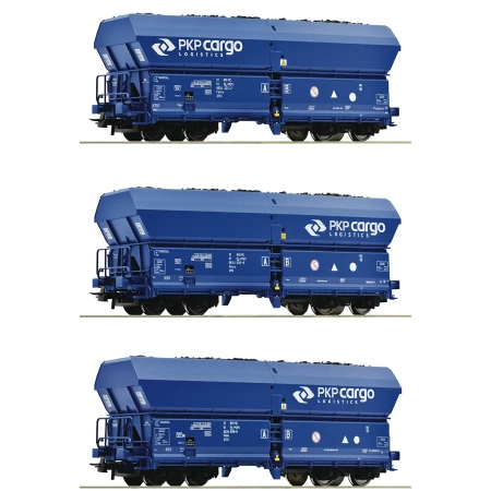 Roco 76046 - 3 wagony samowyładowcze PKP-Cargo, Ep.VI