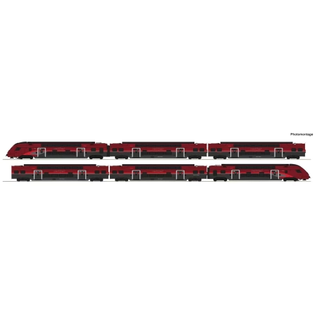 Roco 7710039 - 6er Set Railjet Doppelstock ÖBB DC-Sound + Innenbeleuchtung