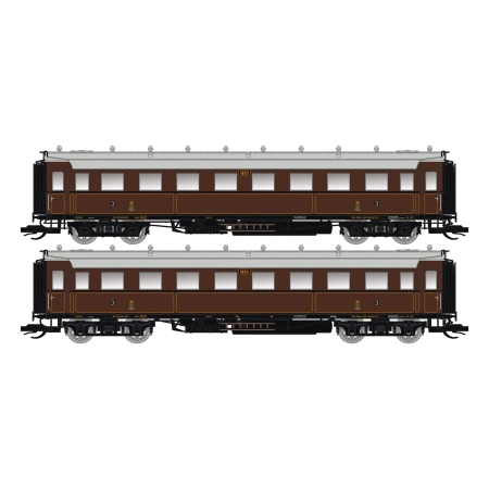 Saxonia 120173 - Zestaw 2 wagonów C4Ü Sa 07, K.Sächs.Sts.E.B., Ep.I