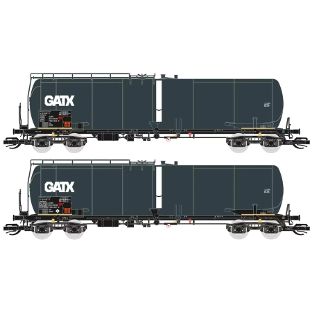 Saxonia 120220 - Zestaw 2 wagonów cystern Zas, 8106, GATX, Ep.VI