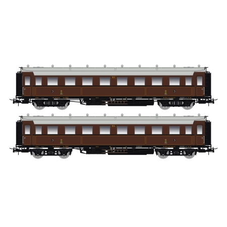 Saxonia 87173 - Zestaw 2 wagonów C4Ü Sa 07, K.Sächs.Sts.E.B., Ep.I