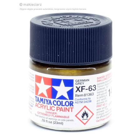 Tamiya 81363 - Farbka akrylowa matowa XF-63 German Grey