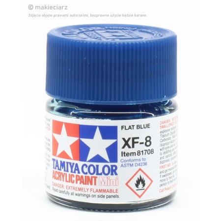 TAMIYA 81708 - XF-8 - Farba akrylowa Flat Blue 10 ml