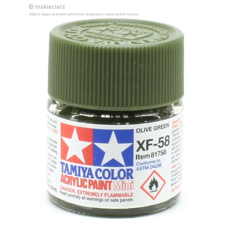 Tamiya 81758 - Farba akrylowa - XF-58 Olive Matt,10ml