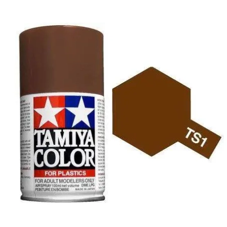 Tamiya 85001 - TS-1 Red Brown, Spray Matt